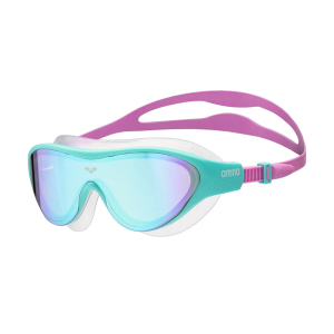 Arena The One Mask Junior Mirror Svømmebriller - Lyserød/Turkis