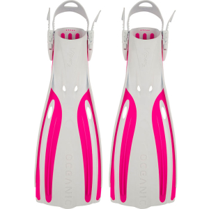 Oceanic Viper 2 Hælremsfinner - Hvid/Pink