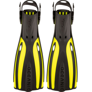 Oceanic Viper 2 Hælremsfinner - Gul/Sort