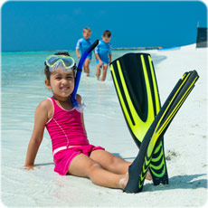 Dykkerudstyr til b&oslash;rn